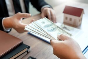 Exchange of money for foreclosure bailout loan support