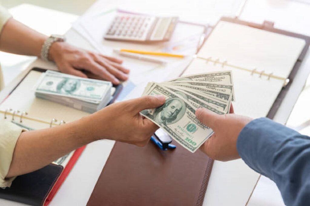 Asset based lending cash handoff in business finance setting