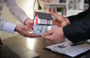 Negotiation completed with a house model and cash handover