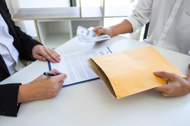 Securing land loan with cash payment and signed documentation