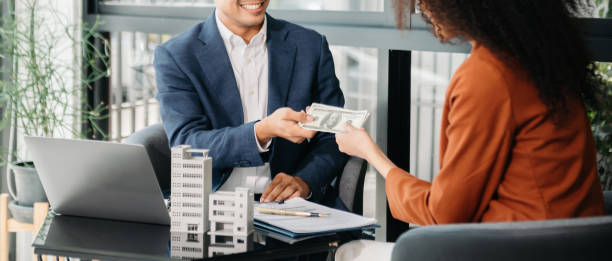 Client receiving funds for commercial real estate asset loan deal