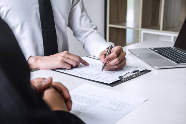Financial advisor reviewing investor proof of funds document