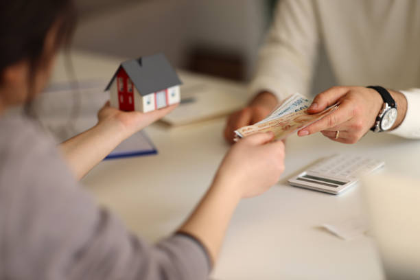 Private real estate loan transaction with cash and property model