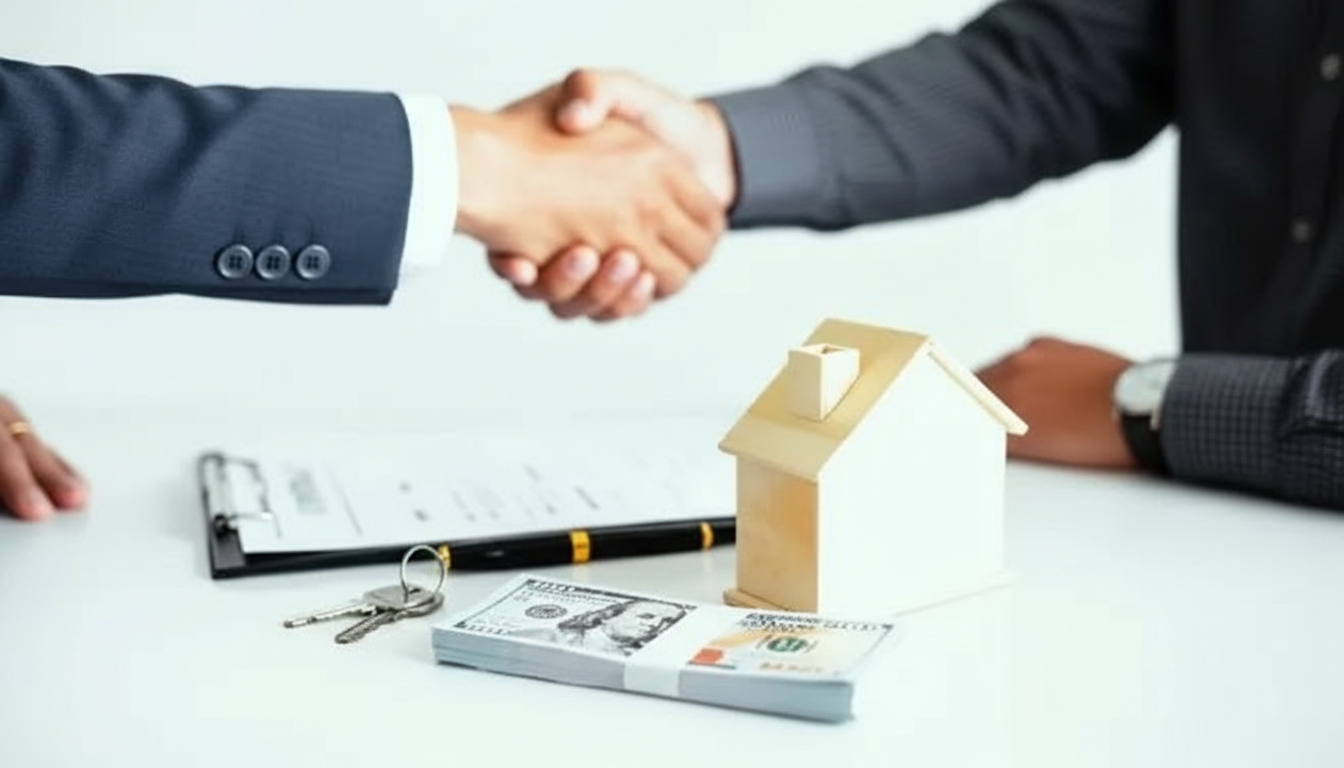 Handshake closing a residential private money loan deal